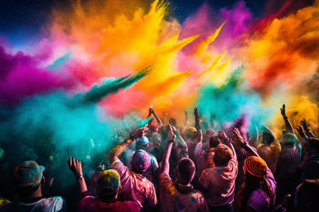 Holi color festival celebration.の素材