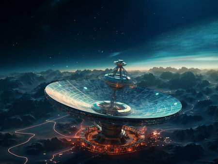 radio astronomy observatory. Exploration of space.の素材