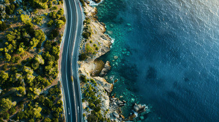 Beach with beautiful coastline. Palm trees and caribbean sea. Color water is turquoise, white sand and green palm trees.の素材