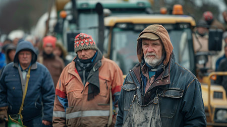 Agricultural farmers protestの素材