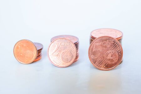 Euro cents coinsの写真素材