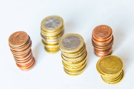 Euro cents coinsの写真素材