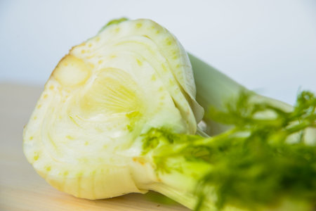 Cut fennel on a cutting board