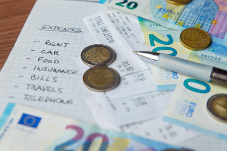List of daily expenses, with money next to it