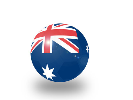  Soccer ball with shade isolated on grass backgroundの写真素材