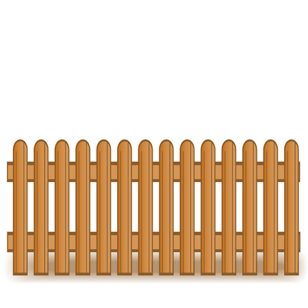 illustration of a wooden brown fenceのイラスト素材