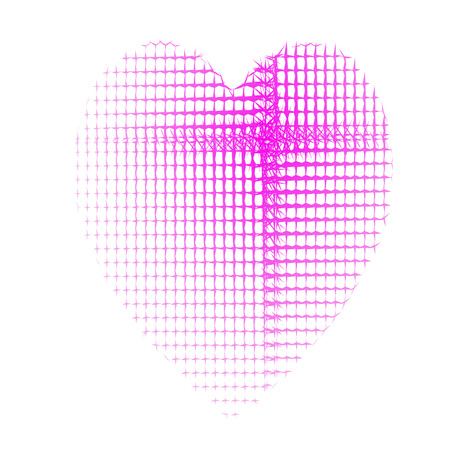 Red heart is isolated on a white backgroundのイラスト素材