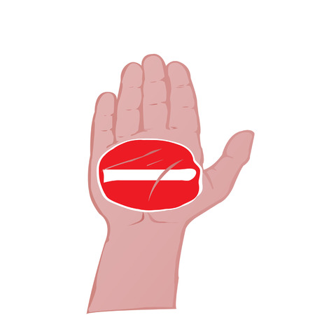 Hand of the person isolated on white background のイラスト素材