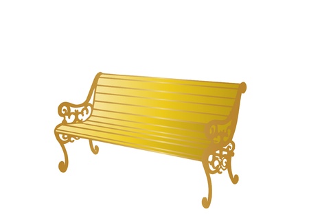 Vector illustration wooden benches.のイラスト素材