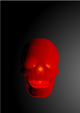 Vector illustration a human skull by a holiday halloweenの写真素材