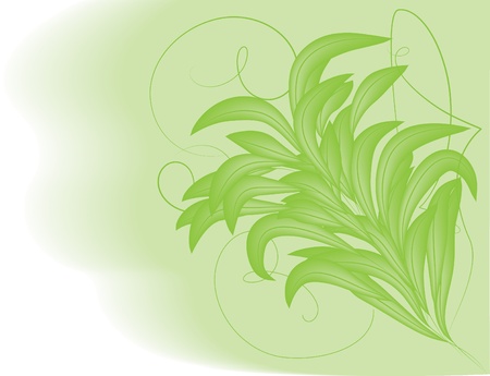 Vector background green foliageのイラスト素材