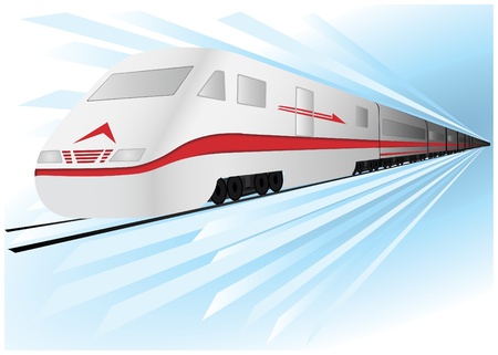 Fast, high speed vector train のイラスト素材