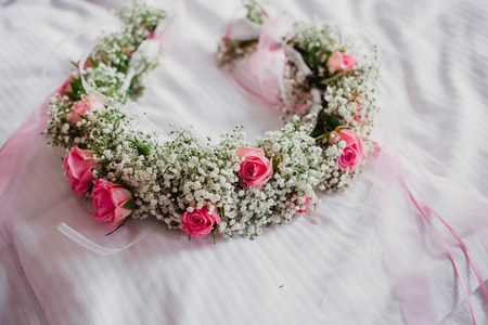 Decoration wedding flowers rings brideの写真素材