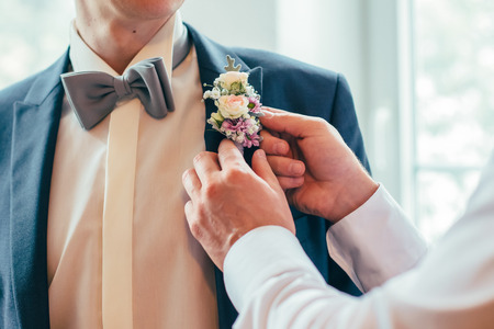 flowers wedding bride hands ringsの写真素材