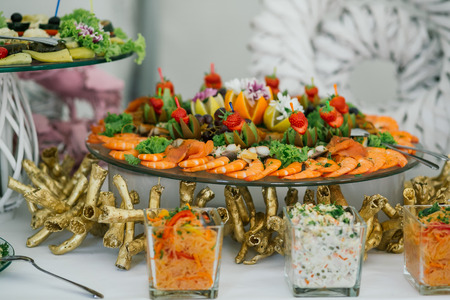 catering wedding food buffet snackの写真素材