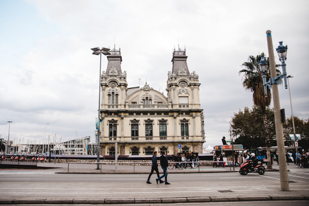 barcelona spain beach landscapeのeditorial素材