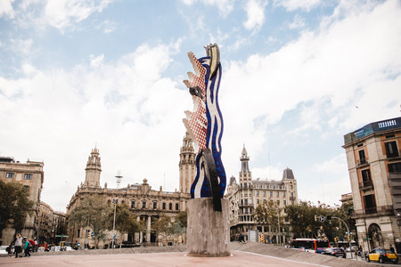 barcelona spain beach landscapeのeditorial素材