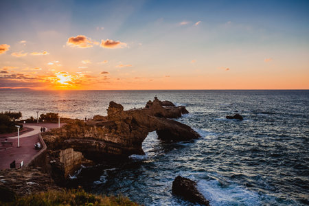 biarritz france ocean sky beach