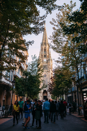 san sebastian beach sky travel spainのeditorial素材