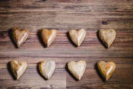 wooden hearts for valentines day