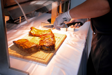 catering wedding buffet food tableの写真素材