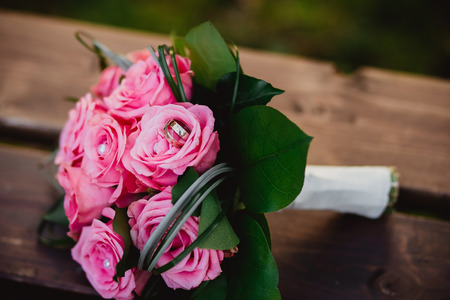 beautiful wedding bride bouquet, flowersの写真素材