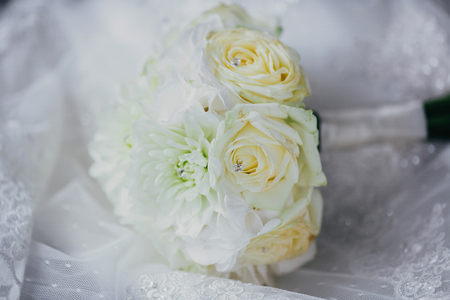 beautiful wedding bride bouquet, flowersの写真素材