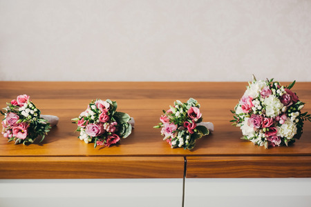 beautiful wedding bride bouquet, flowersの写真素材