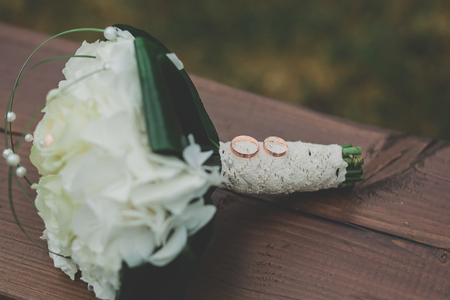 beautiful wedding bride bouquet, flowersの写真素材