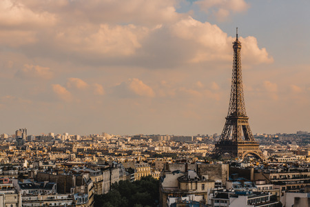 Beautiful view on Paris in Franceの写真素材