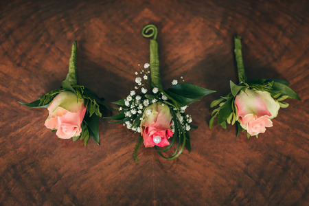 Flowers for wedding, groom bouquetの写真素材