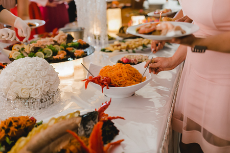 catering service buffet wedding eventの写真素材
