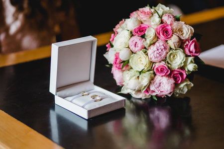 wedding flowers bride bouquet rings