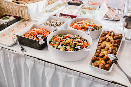catering wedding buffet for eventsの写真素材