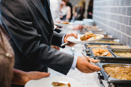 catering wedding buffet for eventsの写真素材