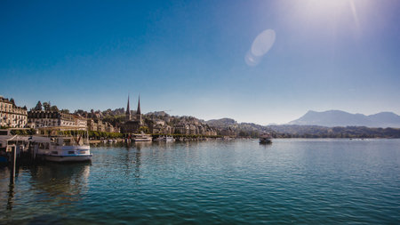 lucerne lake vierwaldstaettersee swiss landscape
