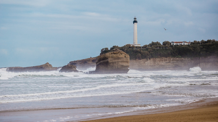 biarritz france landscape beach oceanの写真素材