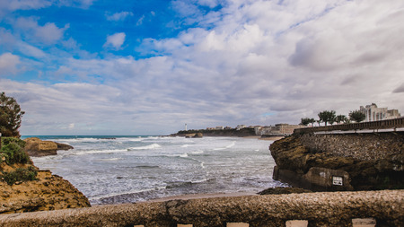 biarritz france landscape beach oceanの写真素材