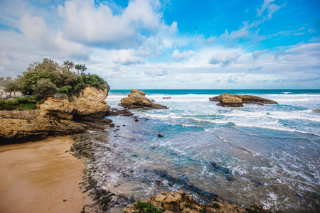 Biarritz France landscape beach oceanの写真素材