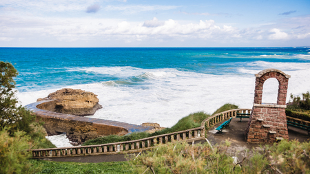 biarritz france landscape beach oceanの写真素材
