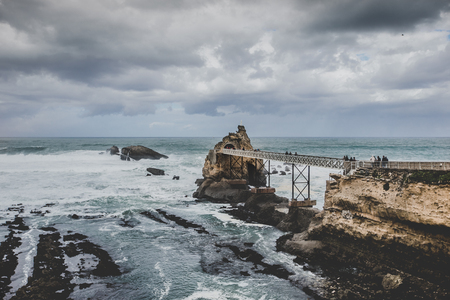 biarritz france landscape beach oceanの写真素材