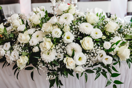 wedding flowers bride bouquet ringsの写真素材