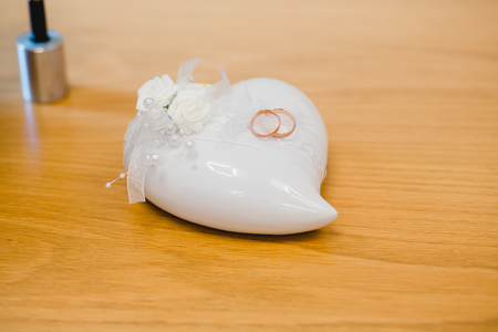 wedding flowers bride bouquet ringsの写真素材