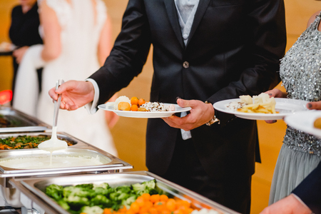 catering wedding buffet for eventsの写真素材