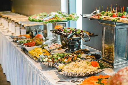 catering wedding buffet for eventsの写真素材