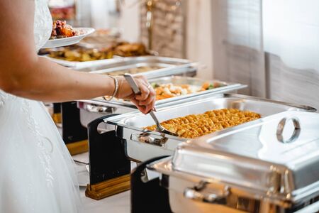 catering wedding buffet for eventsの写真素材