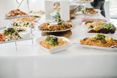 catering wedding buffet for eventsの写真素材