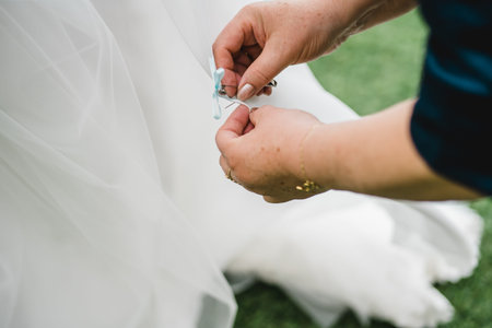 wedding flowers bride bouquet ringsの写真素材