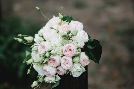 wedding church ceremony decoration flowersの写真素材