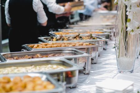 catering wedding buffet for eventsの写真素材